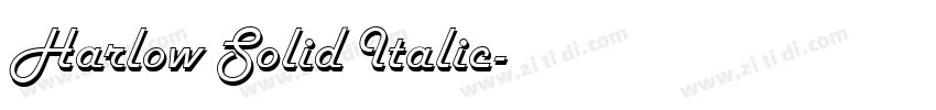 Harlow Solid Italic字体转换